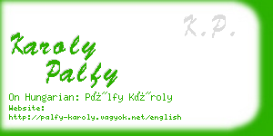 karoly palfy business card